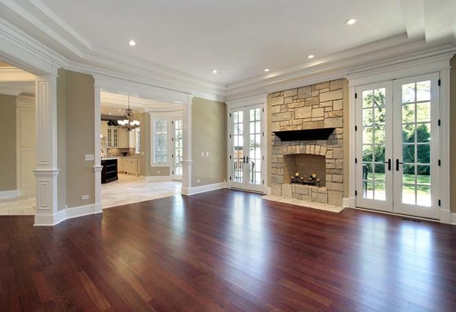 sleek maple wood flooring in a modern office